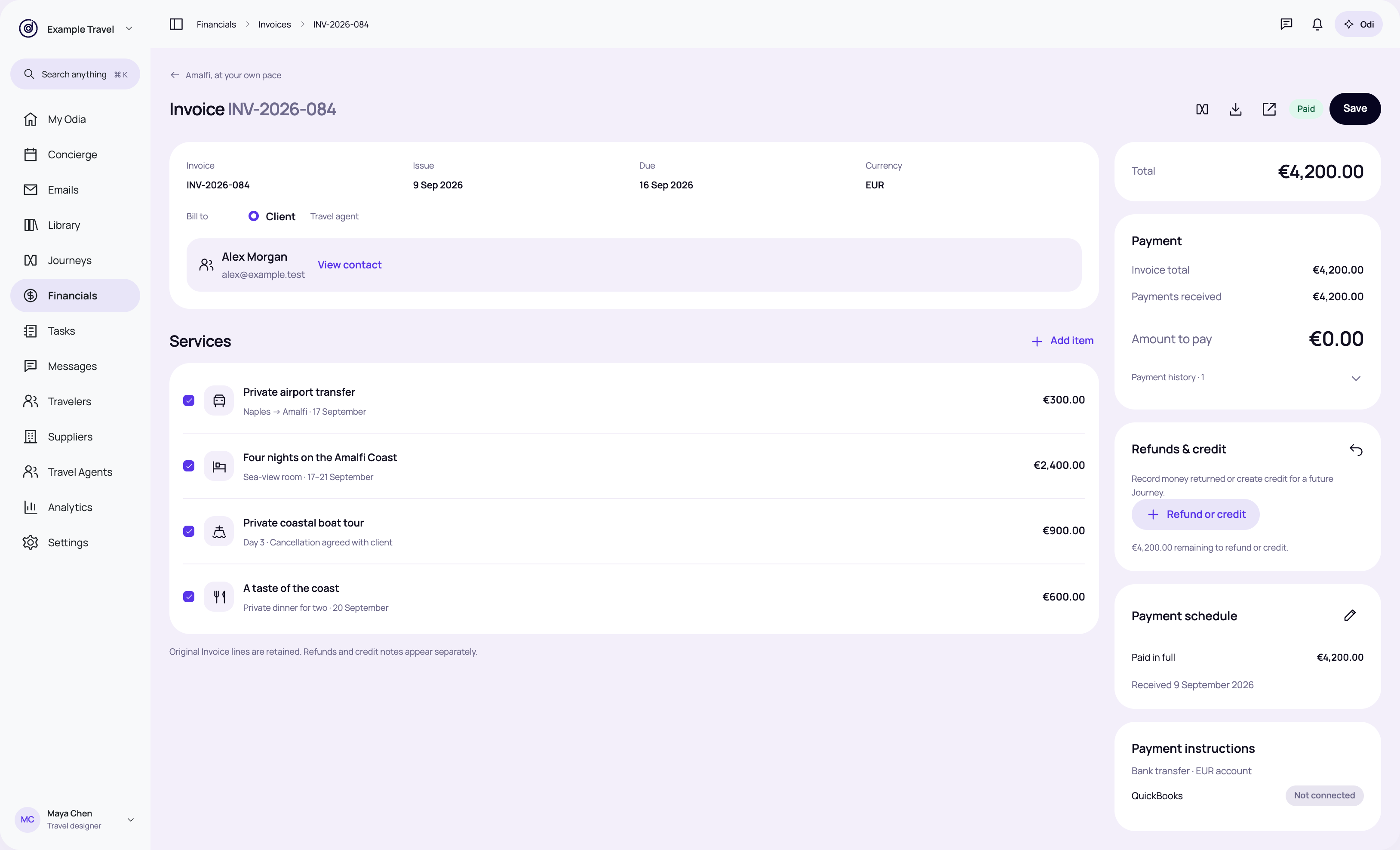 Invoice · new entry point
