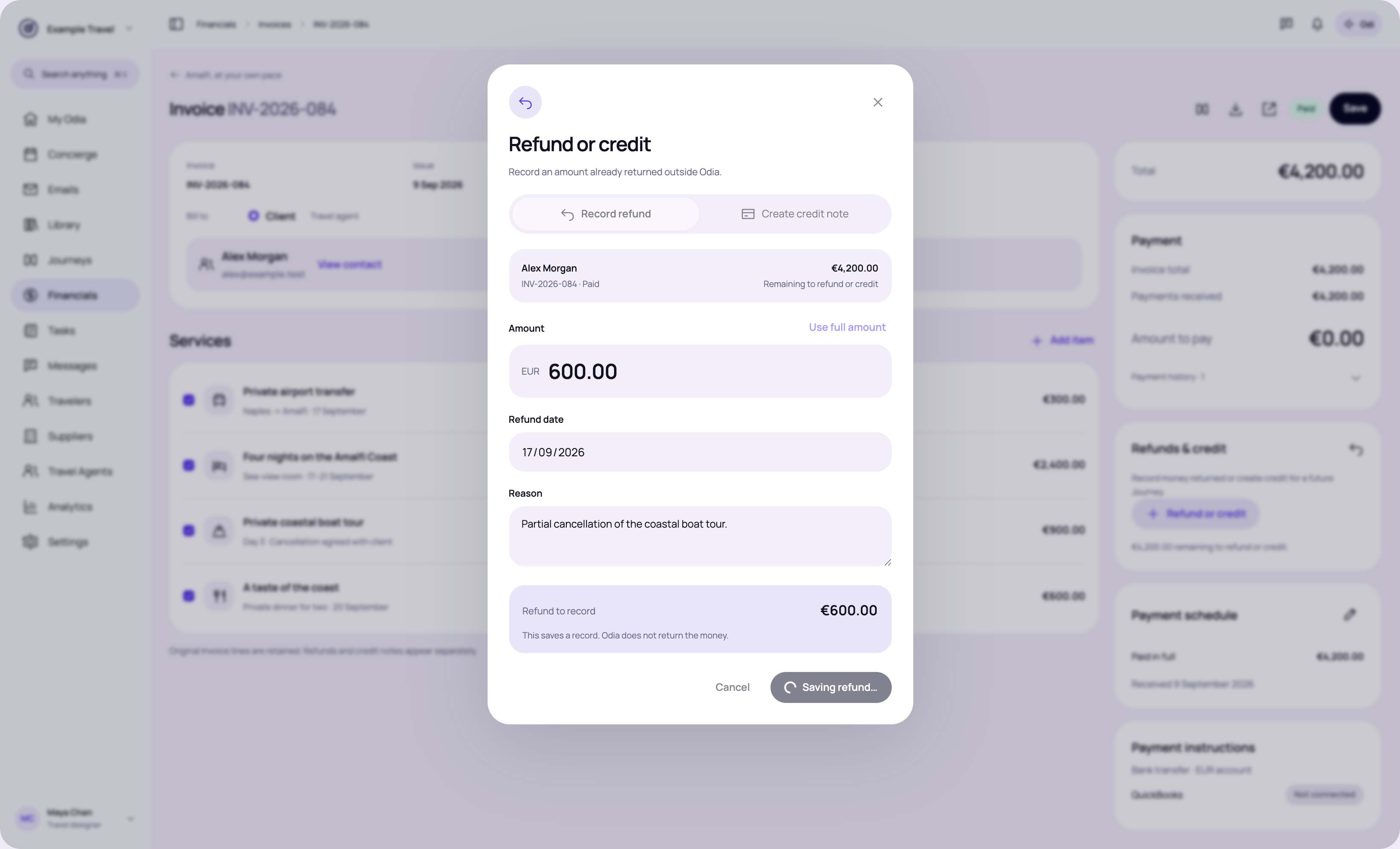 Saving · immediate feedback